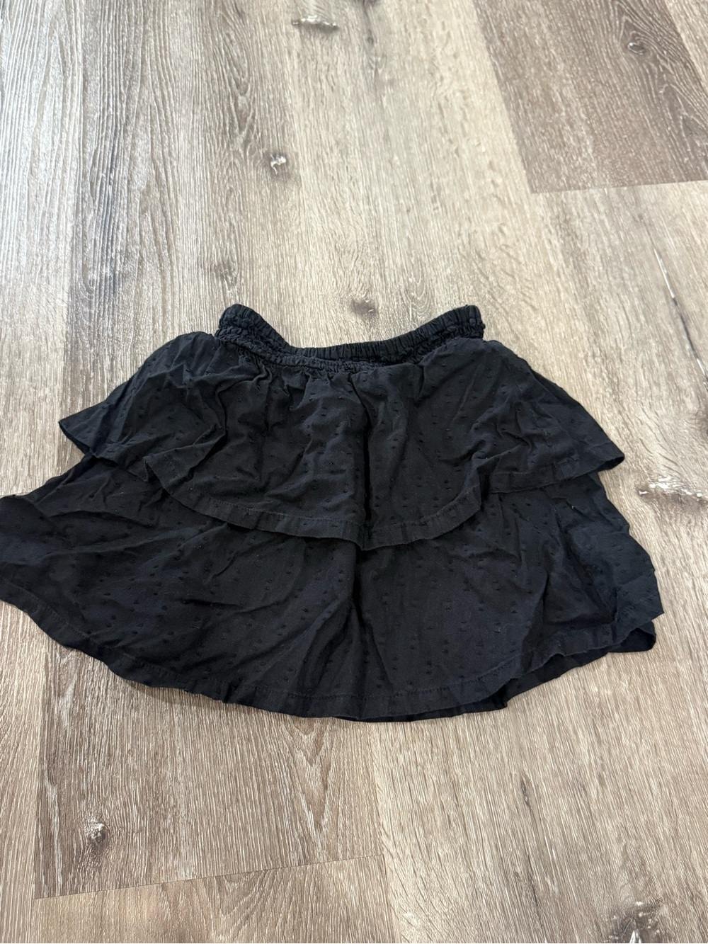 Old Navy Black Ruffled Layered Skater Skirt